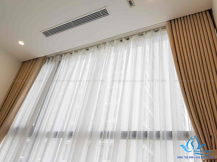 Rèm vải đẹp cản nắng cho phòng ngủ tại chung cư Bắc Linh Đàm TM-69-5