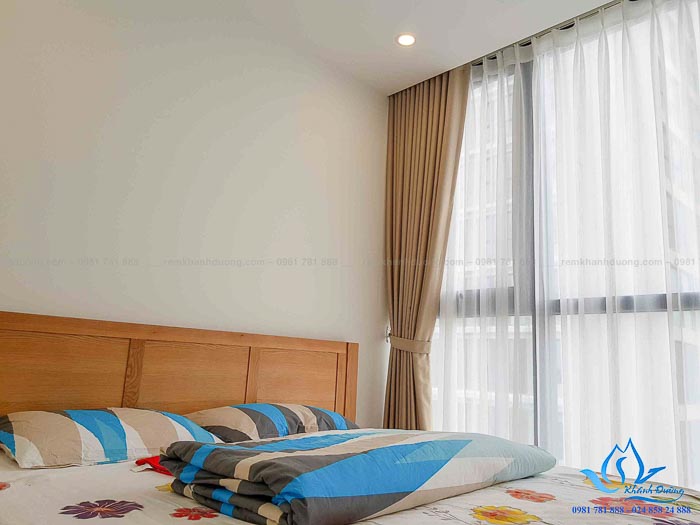 Rèm vải đẹp cản nắng cho phòng ngủ tại chung cư Bắc Linh Đàm TM-69-5