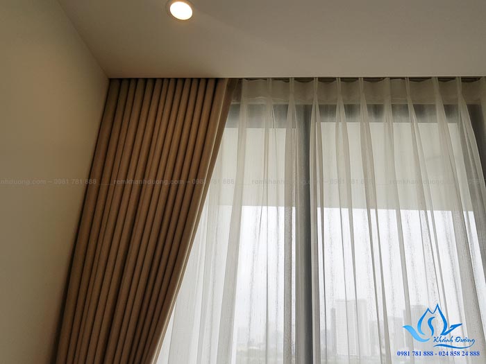 Rèm vải hai lớp chống nắng đẹp sang trọng tại Vincom Phạm Hùng TM695