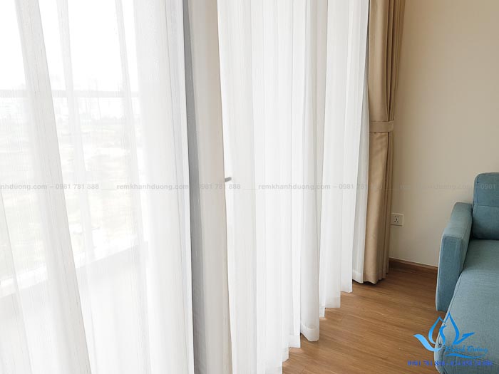 Rèm vải hai lớp chống nắng đẹp sang trọng tại Vincom Phạm Hùng TM695