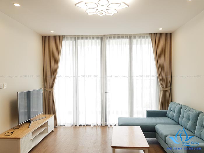 Rèm vải hai lớp chống nắng đẹp sang trọng tại Vincom Phạm Hùng TM695