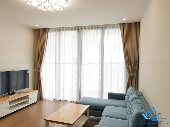 Rèm vải hai lớp chống nắng đẹp sang trọng tại Vincom Phạm Hùng TM695