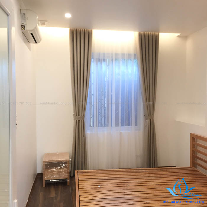Rèm vải hai lớp cho phòng ngủ sang trọng tại Tây Hồ- Hà Nội DIM 21-02