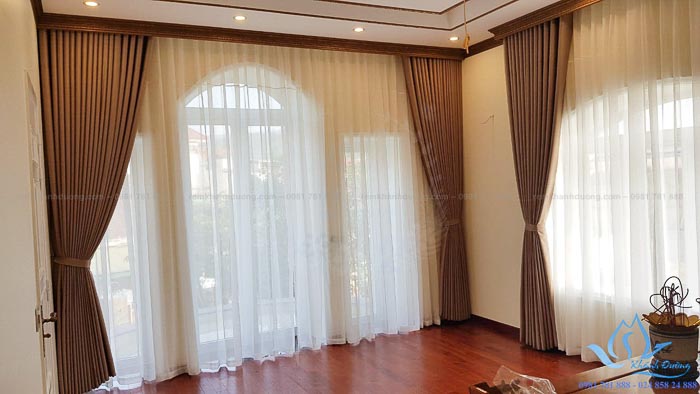Rèm vải hai lớp Hàn Quốc hai lớp chất lượng tại quận Cầu Giấy TM 8234
