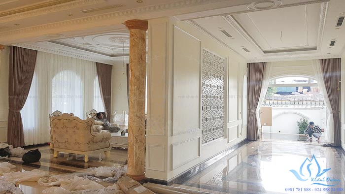 Rèm vải hai lớp Hàn Quốc hai lớp chất lượng tại quận Cầu Giấy TM 8234