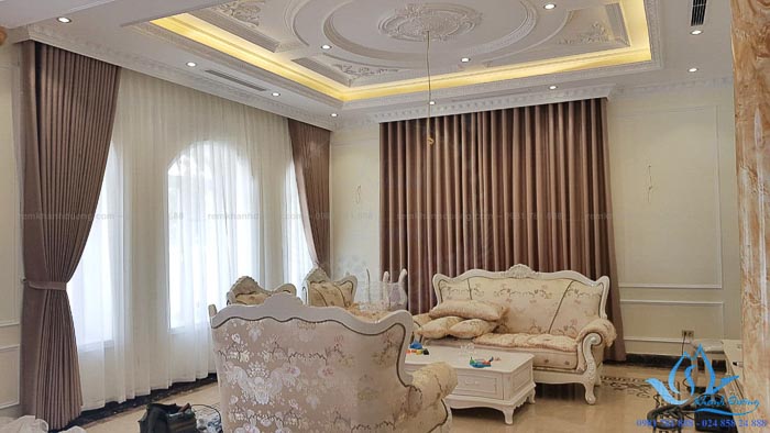 Rèm vải hai lớp Hàn Quốc hai lớp chất lượng tại quận Cầu Giấy TM 8234