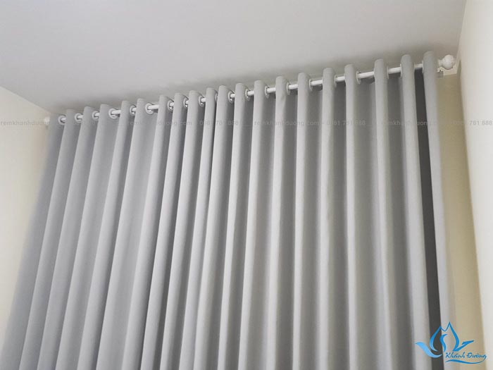 Rèm vải hai lớp một màu trang nhã ở Mỗ Lao mã TM 47
