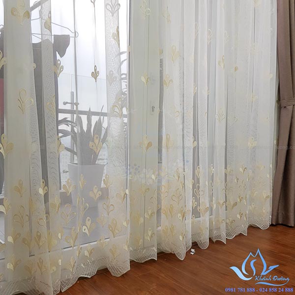 Rèm vải Hàn Quốc hoa văn thêu tay sang trọng Mỹ Đình, Hà Nội 6800-9