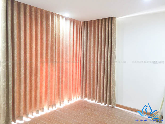 Rèm vải hoa văn nhẹ nhàng cho phòng ngủ quận Hai Bà Trưng GP801 -5