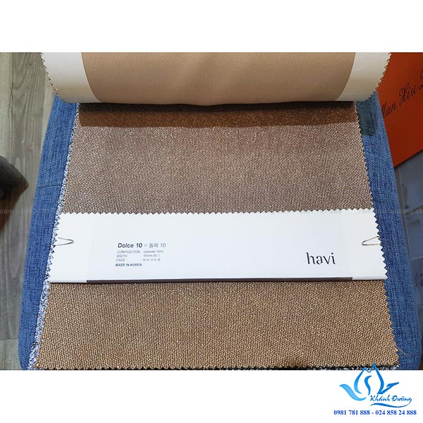 Rèm vải một màu cao cấp Hàn Quốc thêu voan tại Vimeco Phạm Hùng TM689