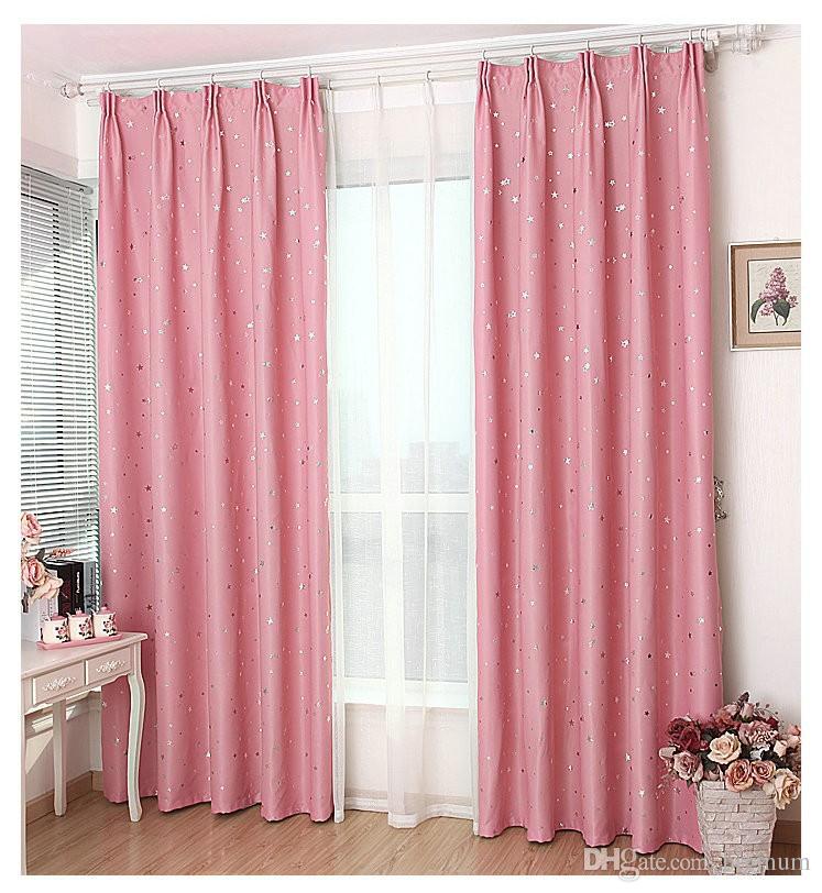 Rèm vải HH-626 có màu hồng phù hợp cho các bé gái