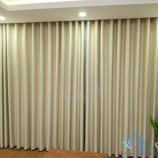 Rèm vải một màu phòng khách đẹp tại Kim Giang, quận Thanh Xuân TM 887