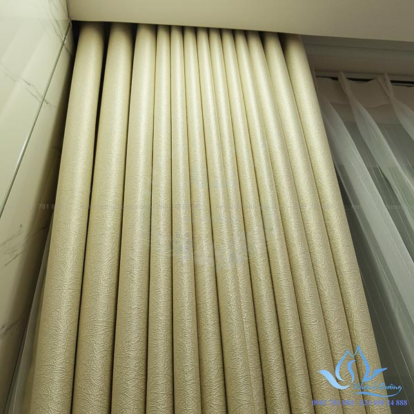 Rèm vải một màu phòng khách đẹp tại Kim Giang, quận Thanh Xuân TM 887
