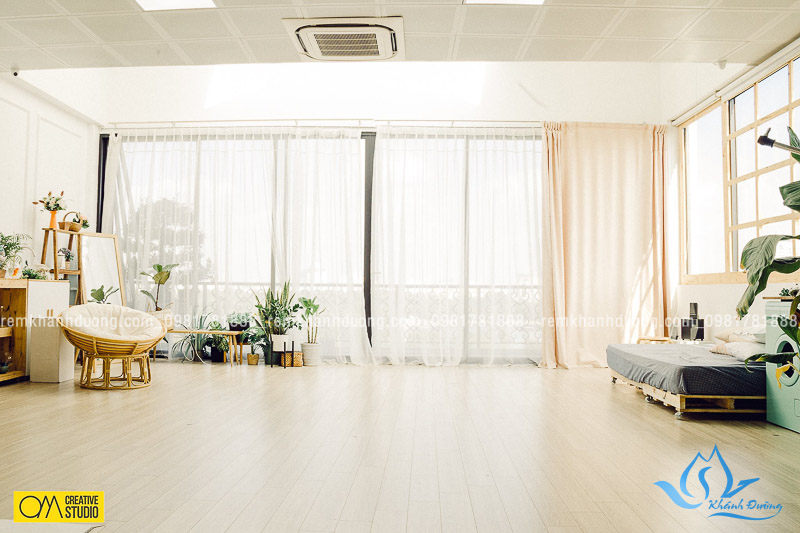 Rèm vải họa tiết đẹp cho phòng khách ấn tượng Hà Nội