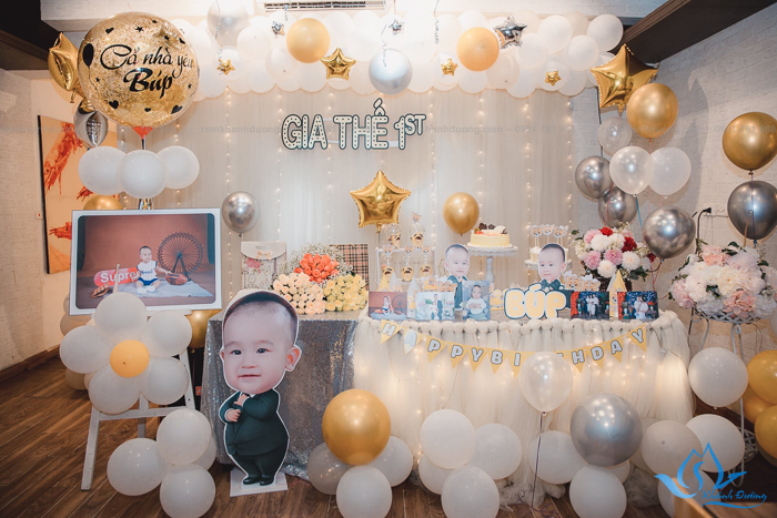 Mẫu rèm sinh nhật màu trắng đẹp nhất tại Lê Đức Thọ-Mỹ Đình
