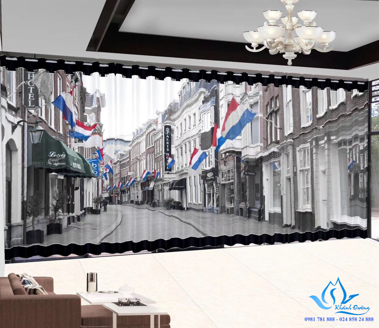 Tư vấn lựa chọn rèm vải in tranh 3D phù hợp với từng không gian khác nhau