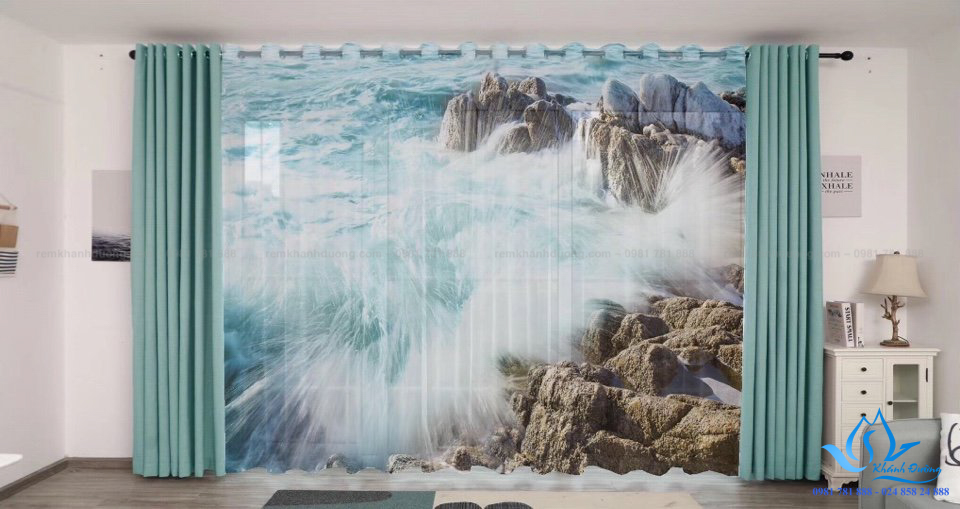 Rèm cửa vải in tranh 3D có những công dụng gì?