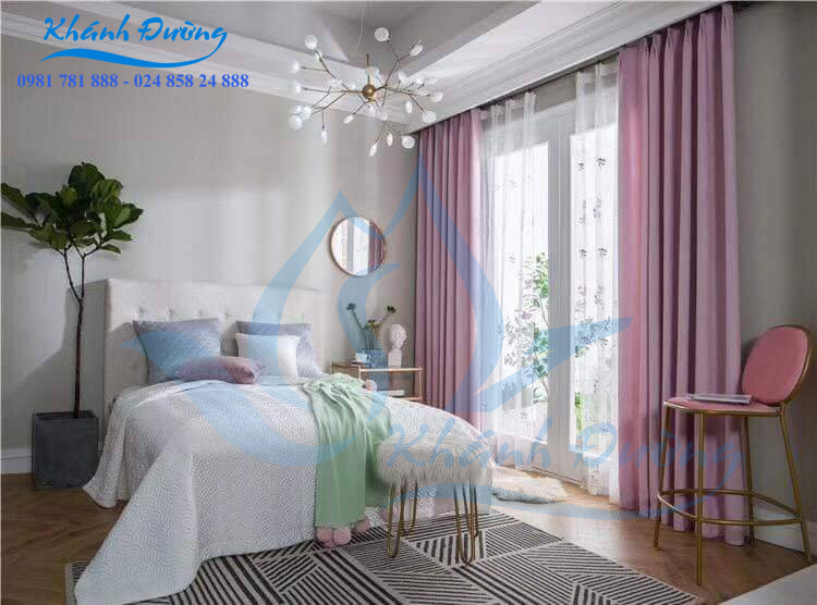 Rèm vải một màu chống nắng, cản nắng giá rẻ