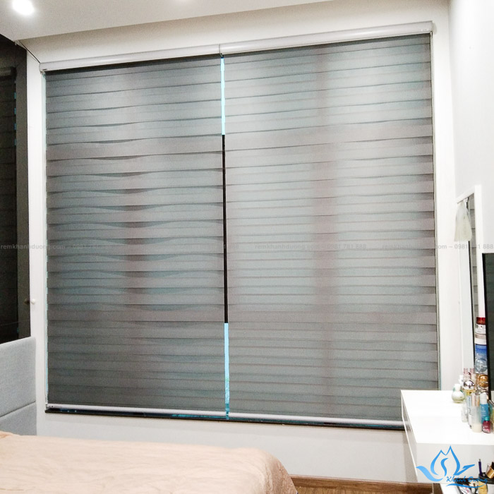 Mẫu mành cửa cầu vồng cho phòng ngủ có cửa sổ lớn phố Nguyên Hồng, Hà Nội