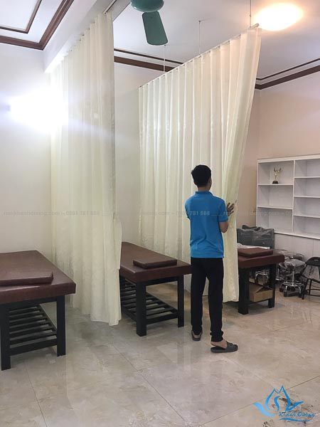 Thi công rèm voan và cầu vồng cho spa ở Phú Thọ