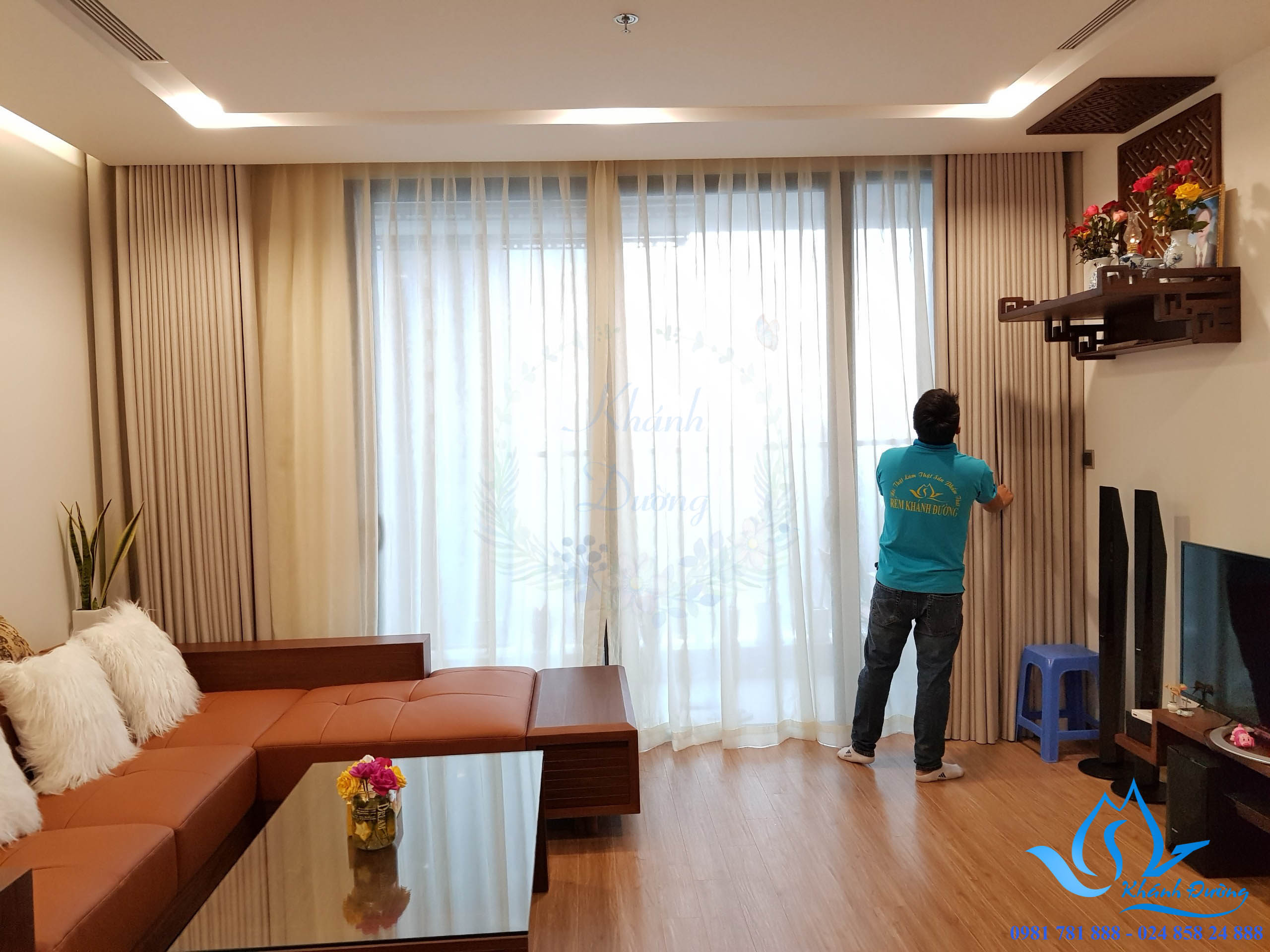 Thi công rèm cửa tại biệt thự cao cấp