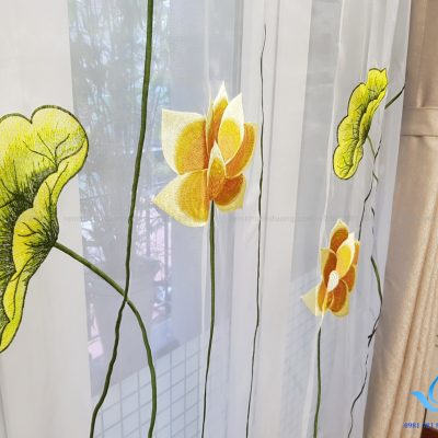 Rèm voan hoa sen đẹp