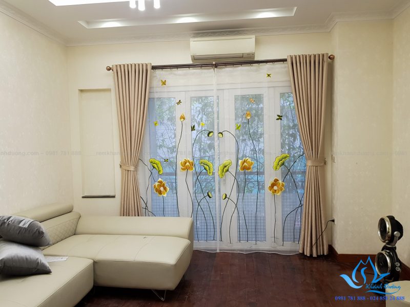 Thi công rèm voan thực tế Trường Chinh
