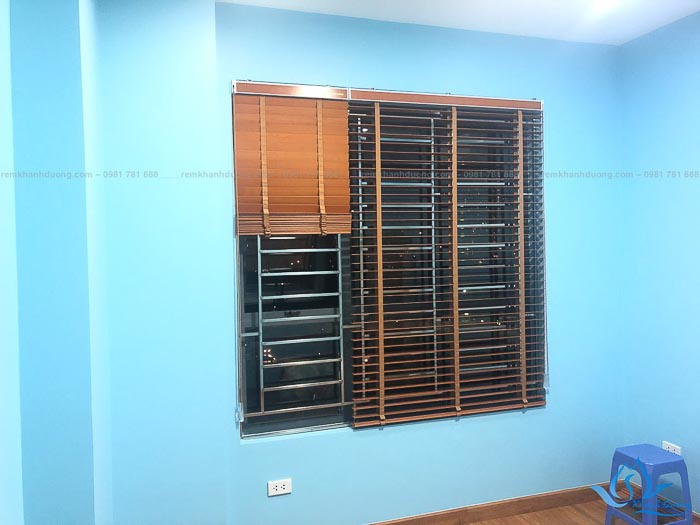 Thi công rèm vải và rèm gỗ ở Chung cư Báo Nhân Dân