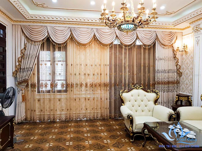 Rèm tân cổ điển sang trọng cho biệt thự