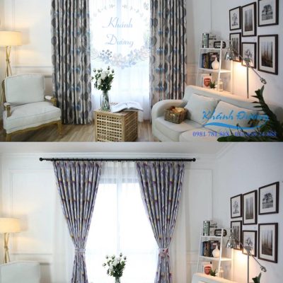 tư vấn mua rèm phòng khách họa tiết