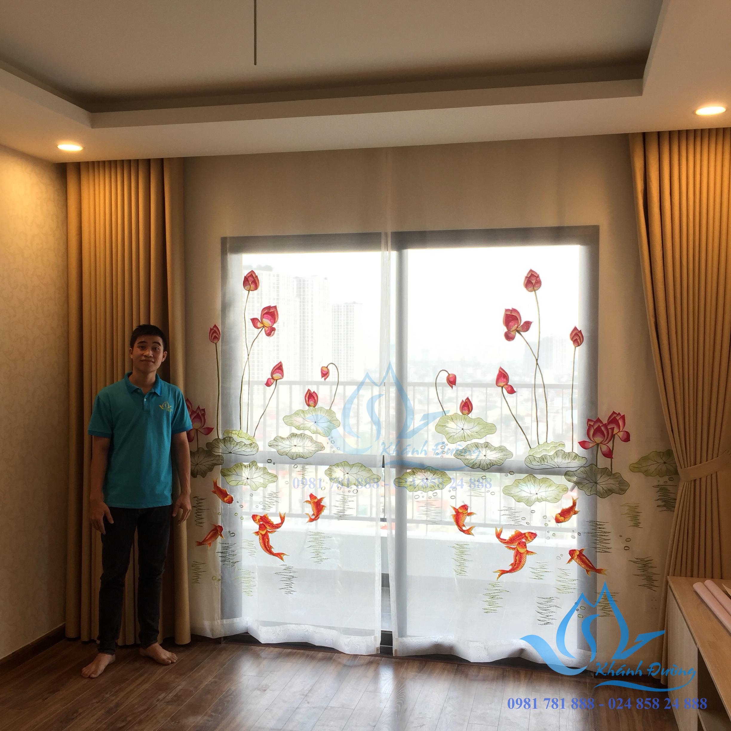Rèm vải hai lớp cao cấp tại Hà Nội