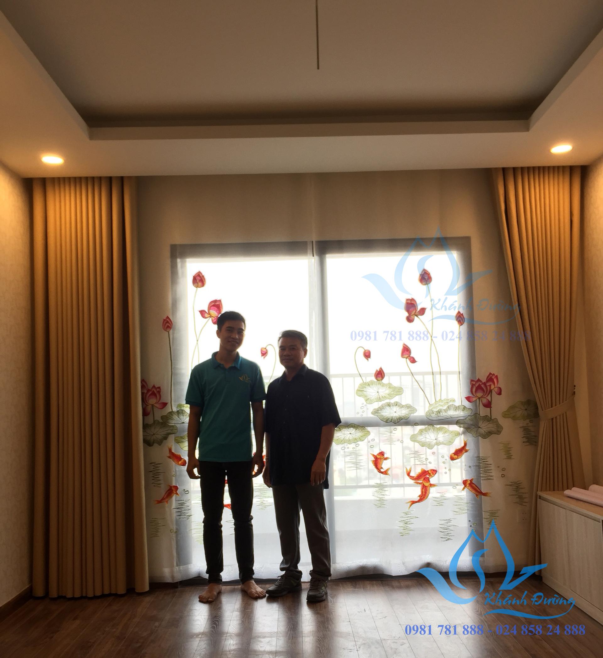 Rèm vải hai lớp sang trọng tại Hà Nội